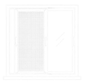 pictogramme d'une moustiquaire coulissante